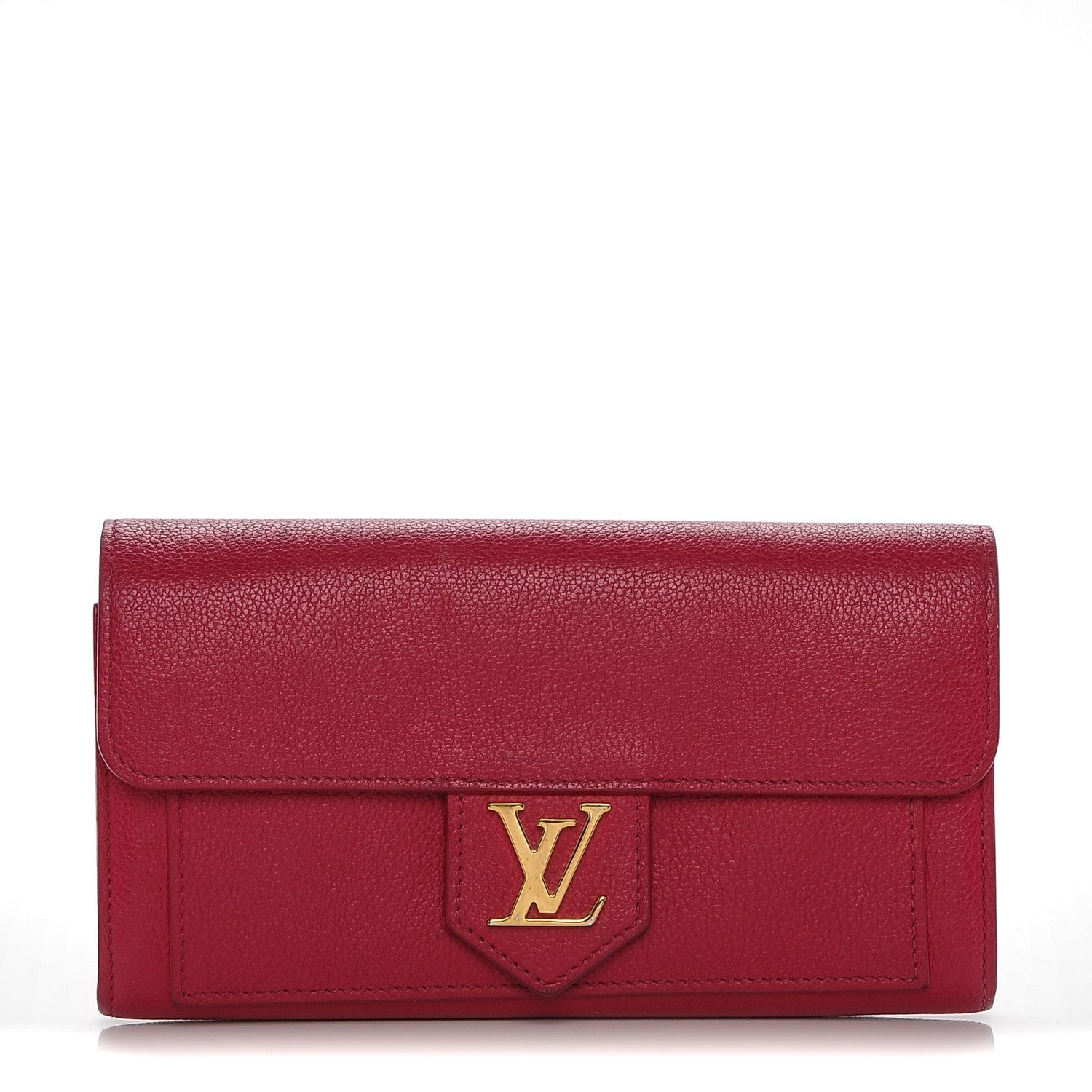 Louis Vuitton Calfskin Lockme Wallet Dahlia 1 of 6