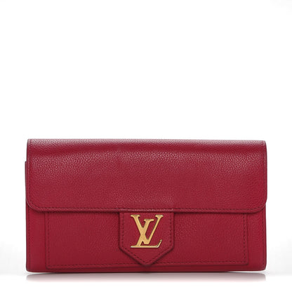 Louis Vuitton Calfskin Lockme Wallet Dahlia 1 of 6