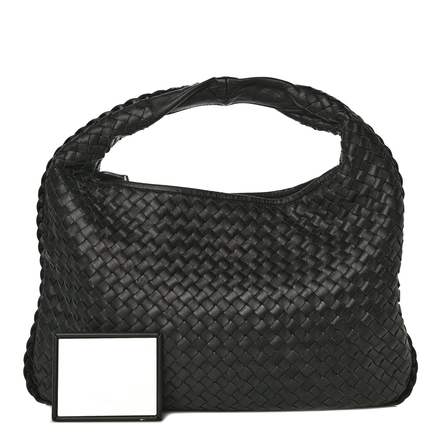 Nappa Intrecciato Small Veneta Hobo Black