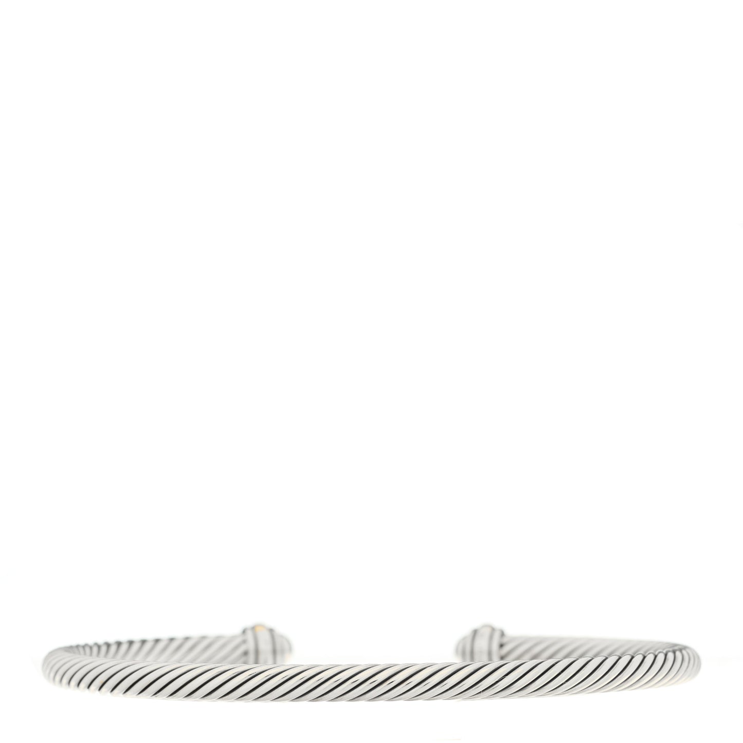 Sterling Silver 18K Yellow Gold 4mm Cable Classics Bracelet