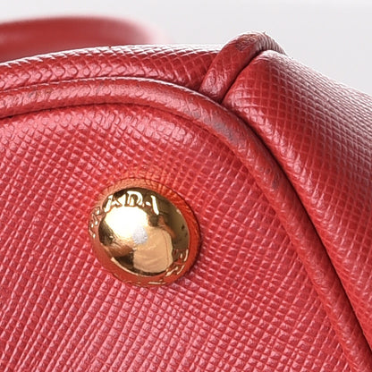 Prada Saffiano Small Galleria Double Zip Tote Fuoco 11 of 14