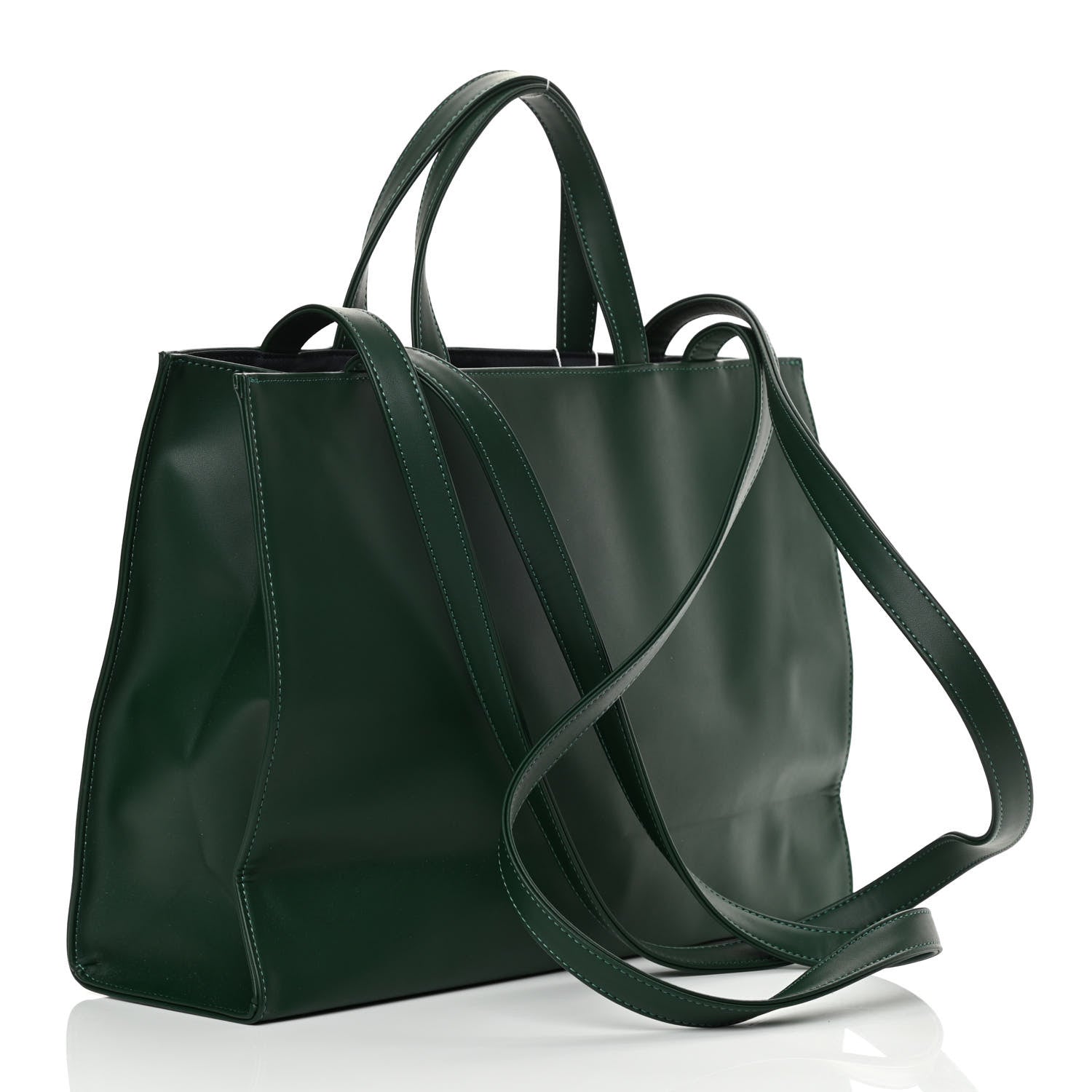 Telfar Vegan Leather Medium Shopping Bag Dark Olive 3 of 10