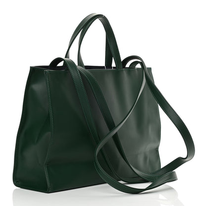 Telfar Vegan Leather Medium Shopping Bag Dark Olive 3 of 10