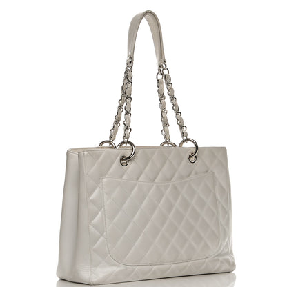 Chanel Caviar Quilted Grand Shopping Tote GST White 3 of 19