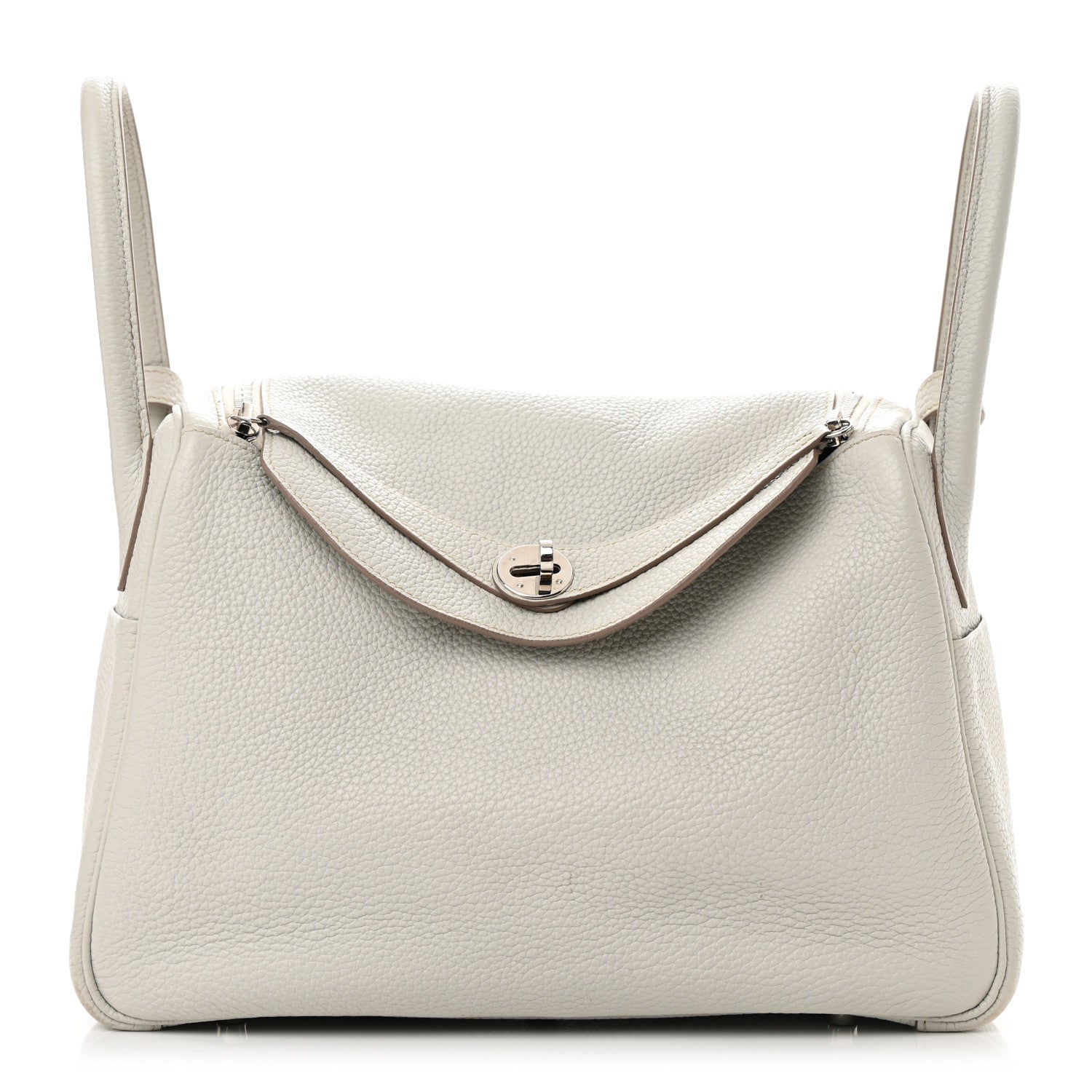 Hermes Taurillon Clemence Lindy 30 Gris Perle 1 of 18