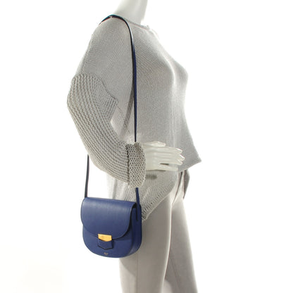 Celine Grained Calfskin Small Trotteur Indigo 2 of 8