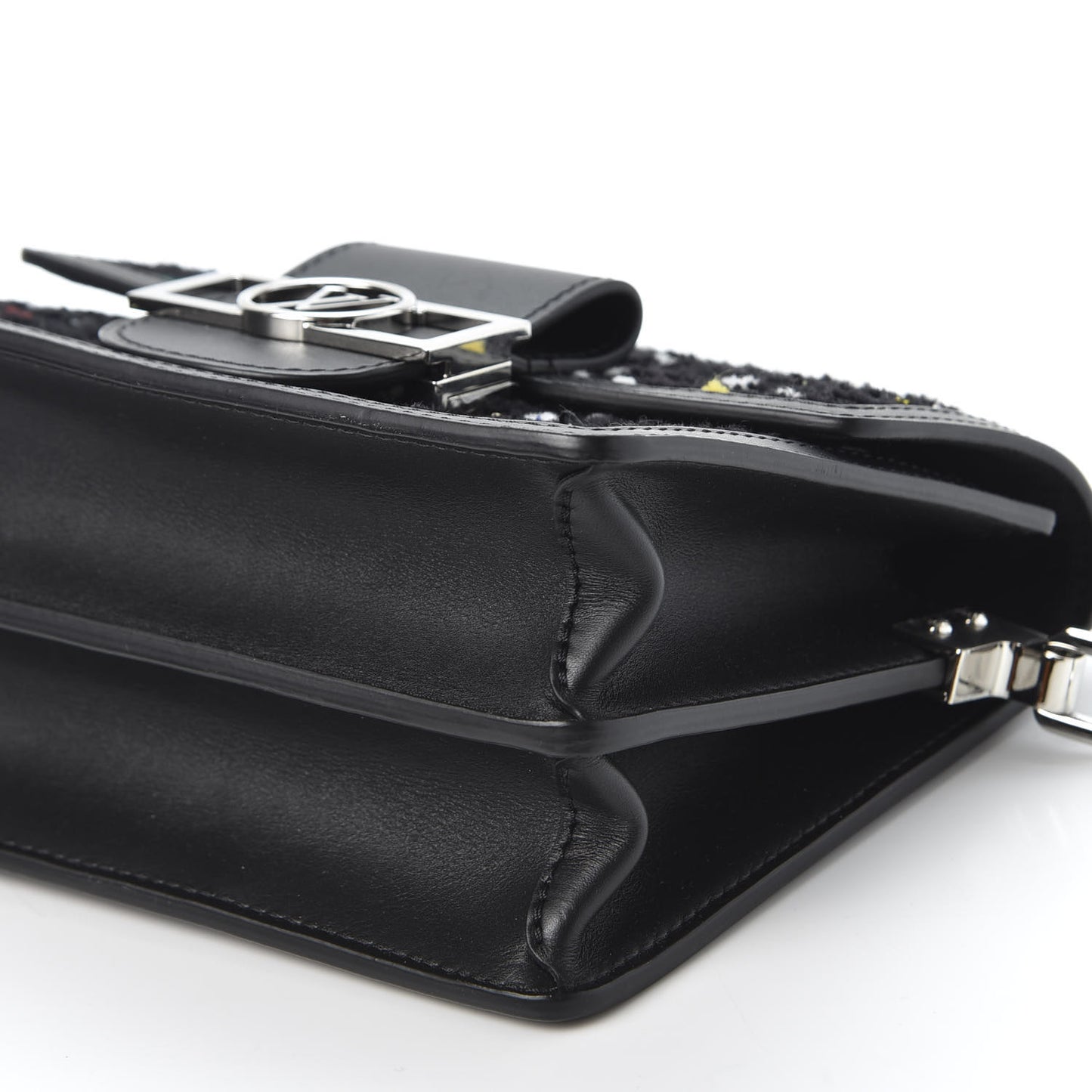 Tweed Calfskin Dauphine Mini Black Multicolor