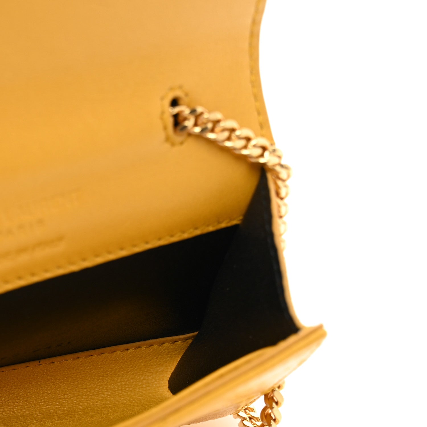 Saint Laurent Lambskin Quilted Monogram Baby Crossbody Bag  Saffran 5 of 11