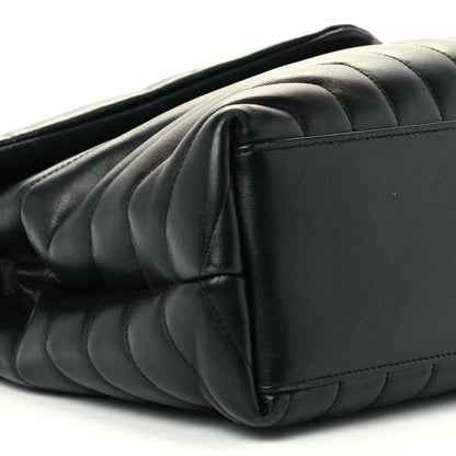 Saint Laurent Calfskin Y Quilted Monogram Medium Loulou Chain Satchel Black 5 of 11