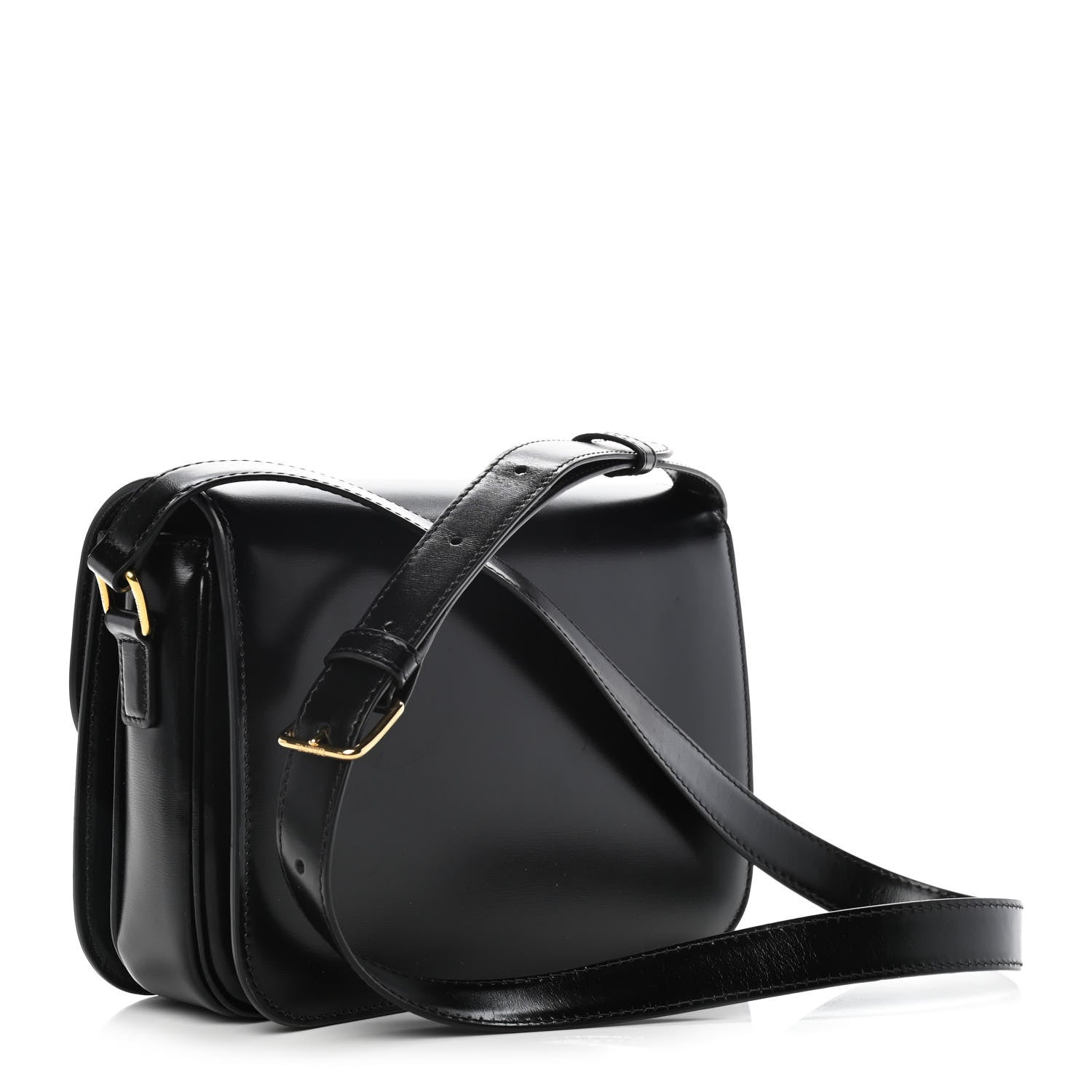 Celine Shiny Calfskin Medium Triomphe Black 3 of 13