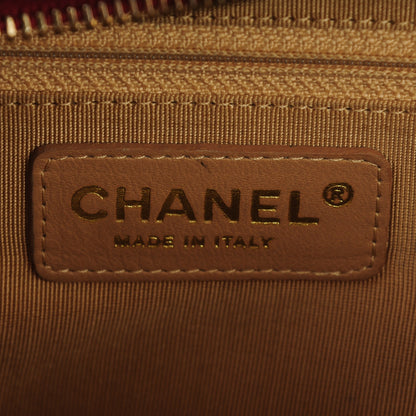 Chanel Caviar Quilted Small Bowler Dark Red 6 of 7