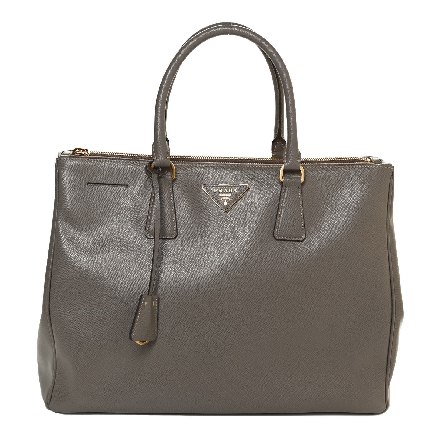 Saffiano Medium Galleria Double Zip Tote Argilla