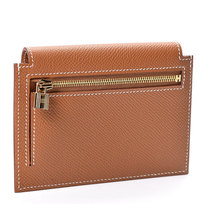 Hermes Epsom Kelly Pocket Compact Wallet Gold 2 of 8