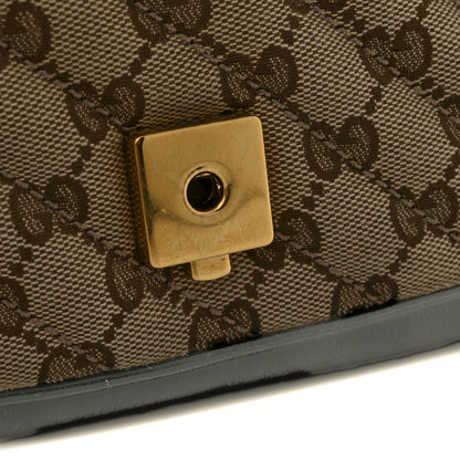 Gucci Monogram Matelasse Diagonal Mini GG Marmont Shoulder Bag Beige Black 11 of 15