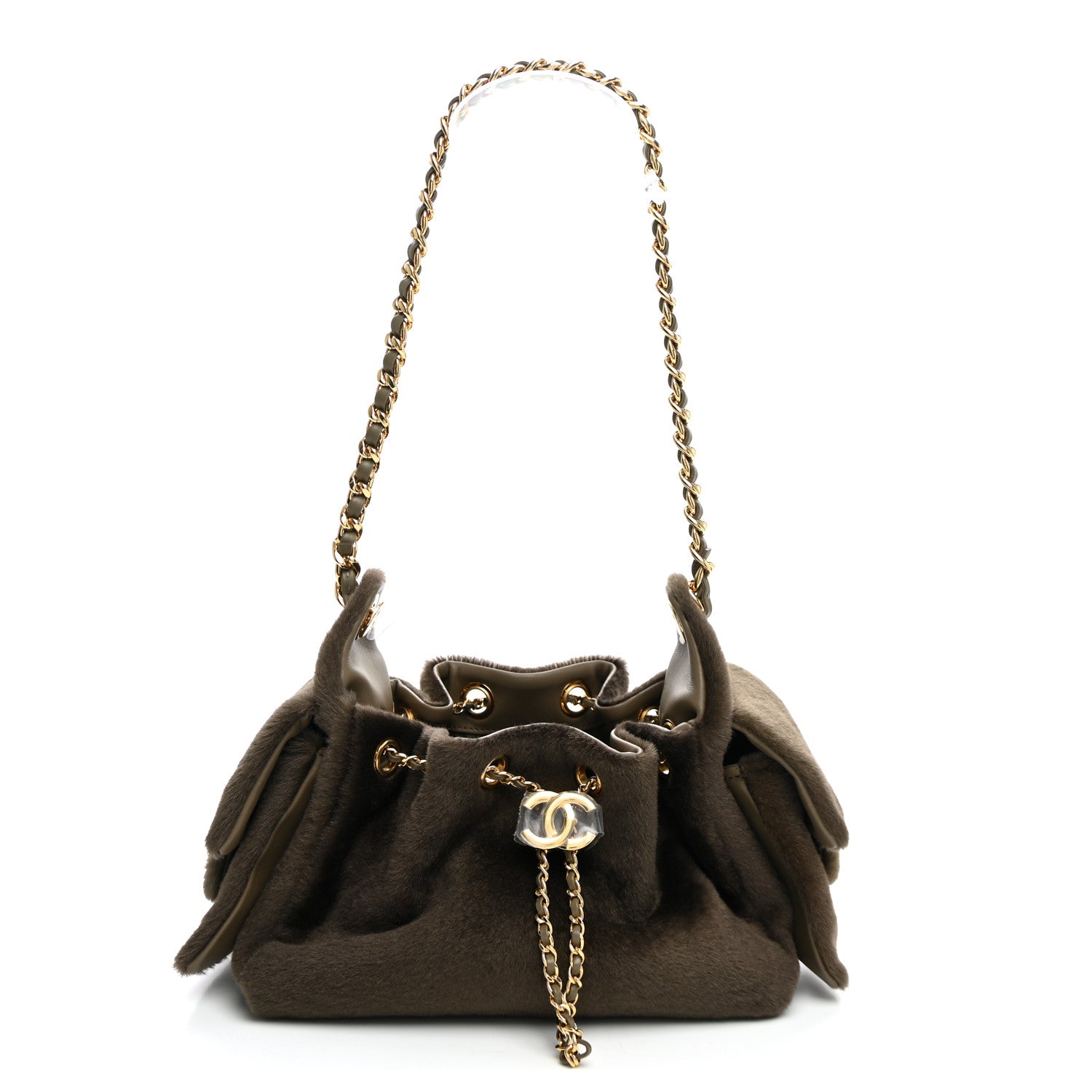 Chanel Pony Hair Mini Chanel 25 Handbag Dark Khaki 1 of 10