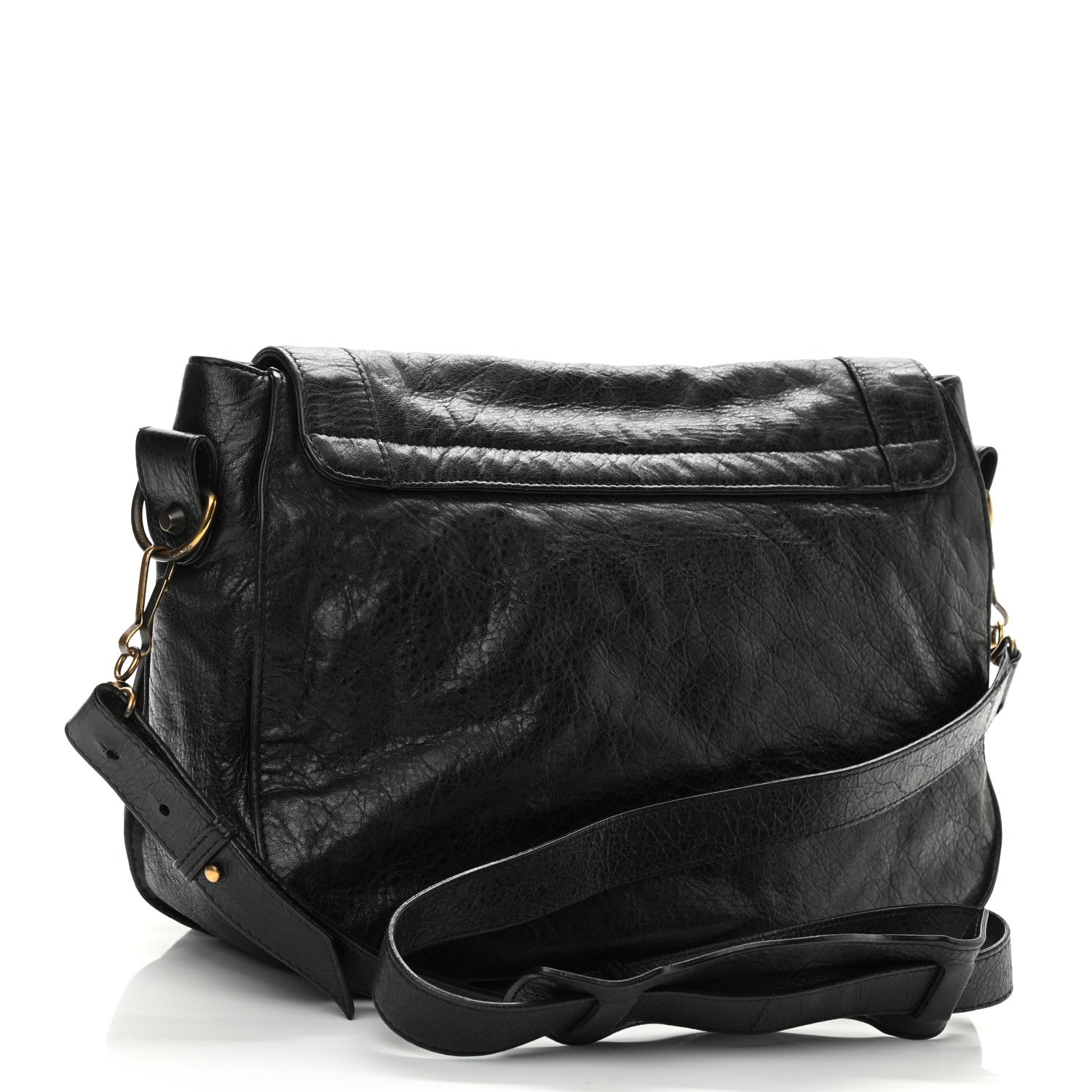 Balenciaga Agneau Classic Hardware Neo Folk Messenger Black 2 of 11