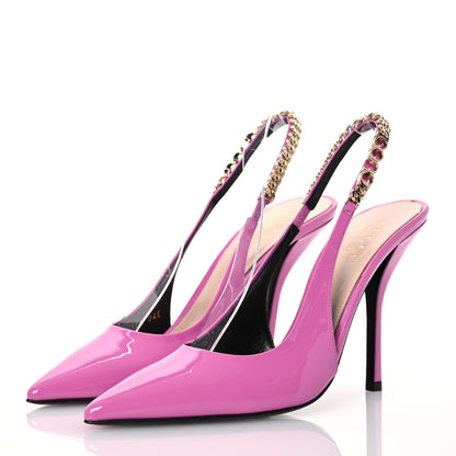 Gucci Patent Signoria Slingback Pumps 38.5 38.5 Pink 3 of 13