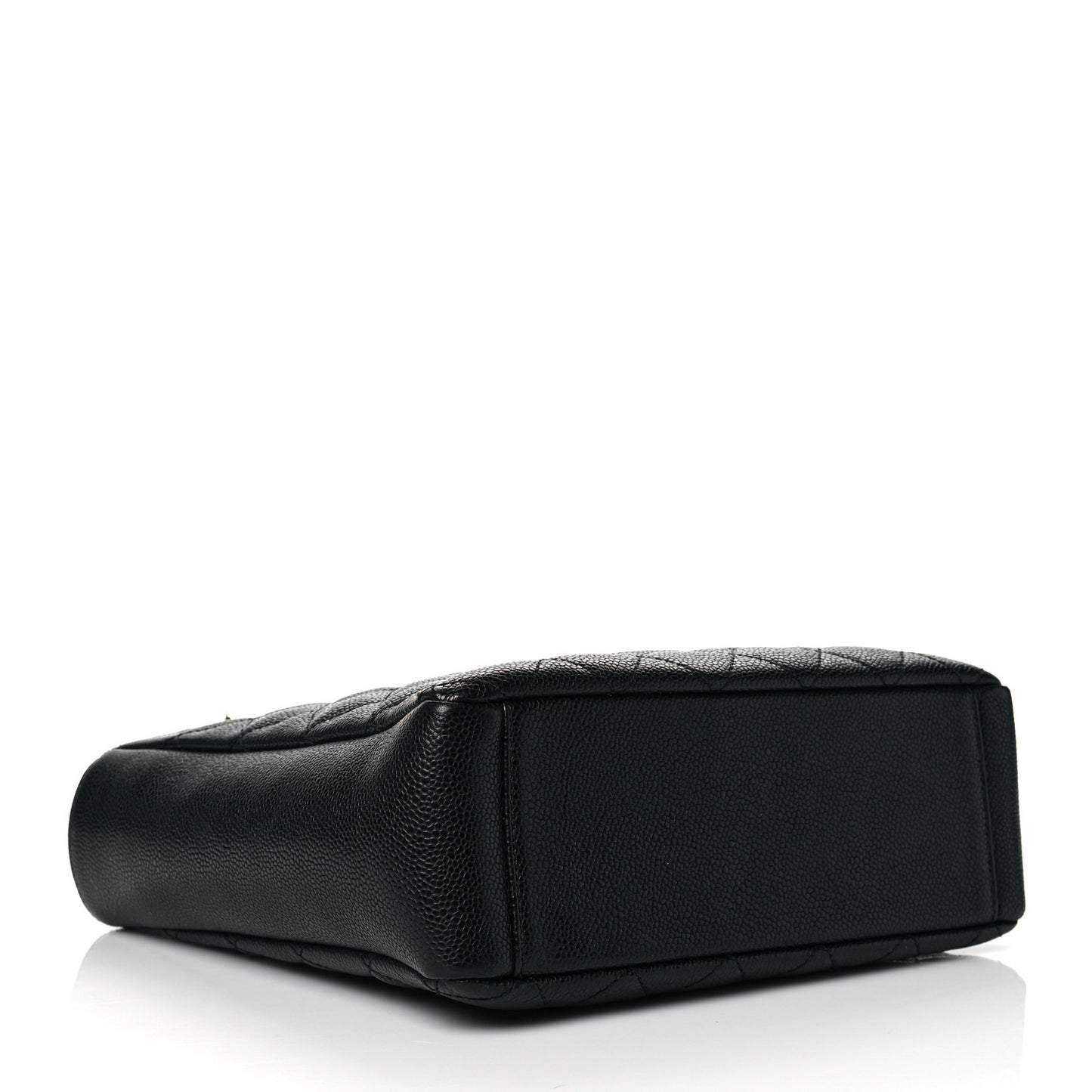 Caviar Quilted Petit Shopping Tote PST Black