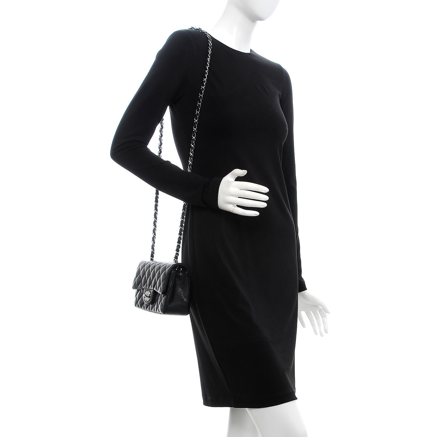 Chanel Caviar Quilted Mini Rectangular Flap Black 2 of 9