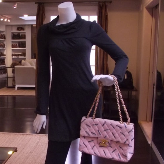 Chanel Canvas Jumbo XL Maxi Logo Tote 2 of 15