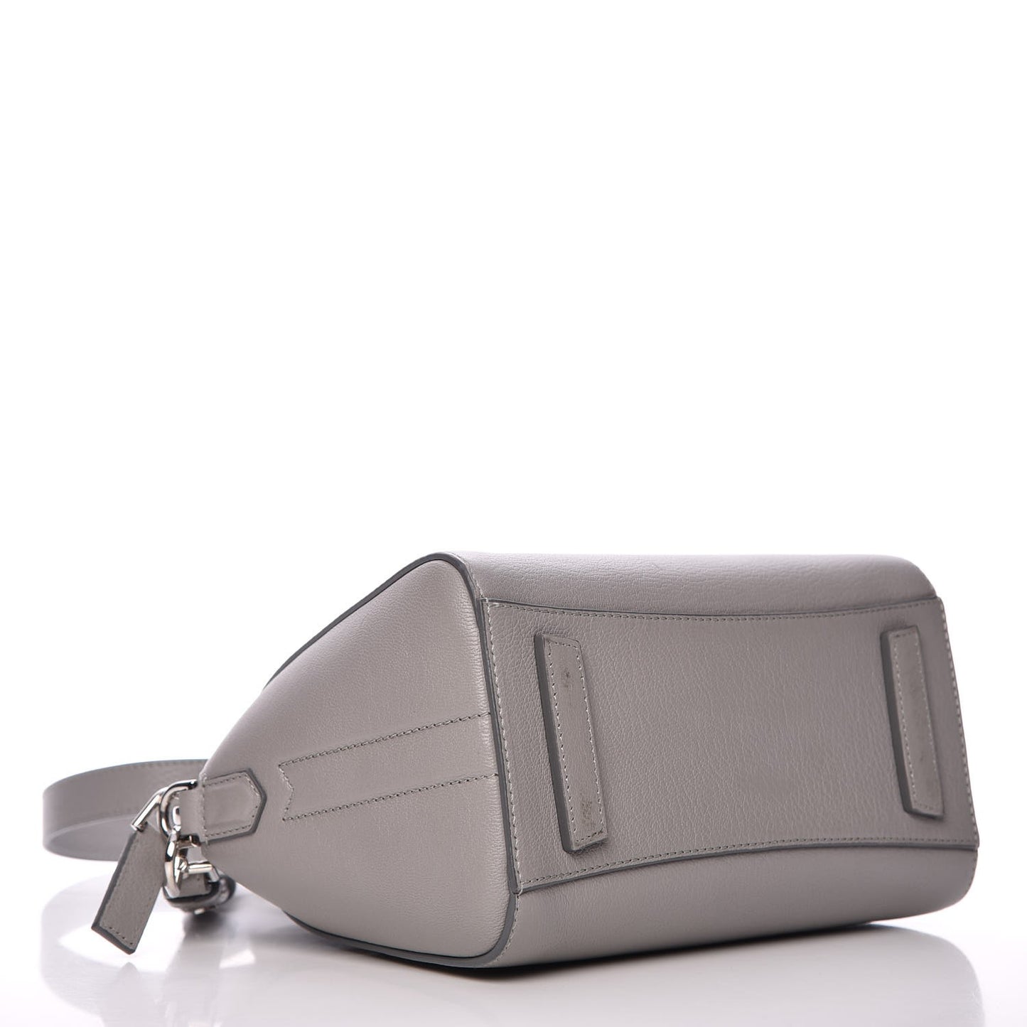 Sugar Goatskin Mini Antigona Pearl Grey