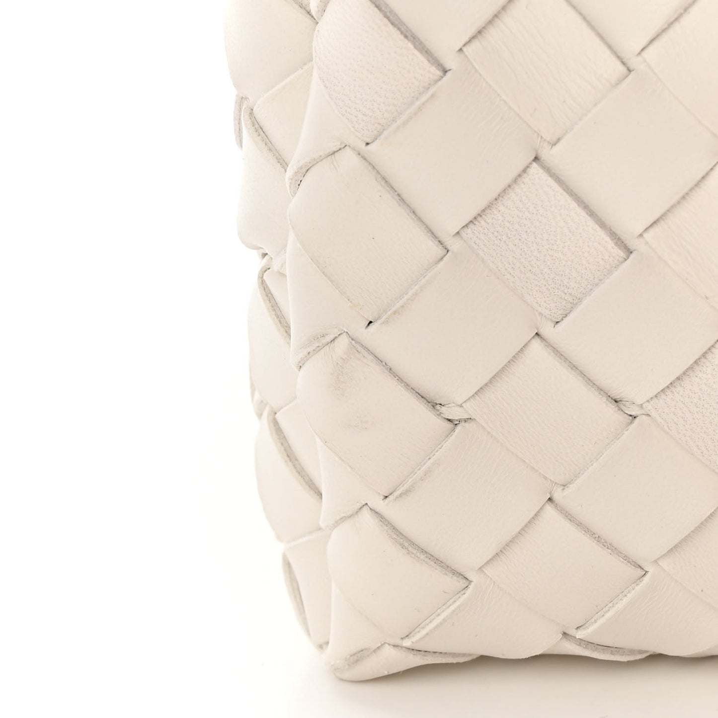 Nappa Intrecciato Small Andiamo Shoulder Bag White