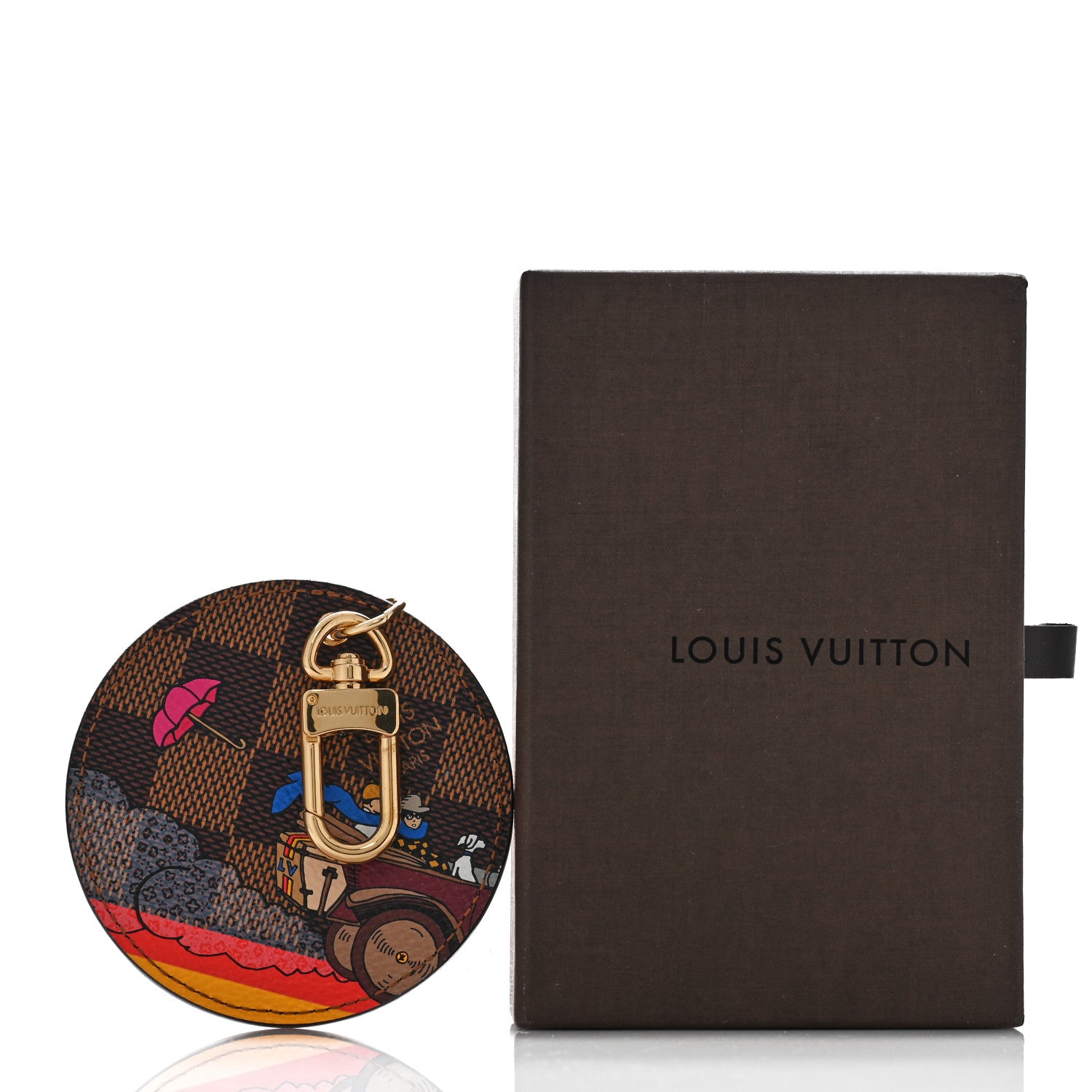 Louis Vuitton Damier Ebene 2015 Christmas Animation Bag Charm Key Ring 4 of 4
