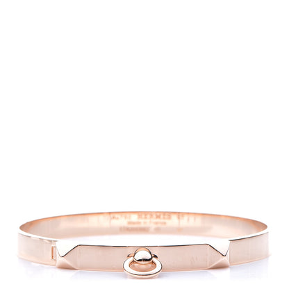 Hermes 18K Rose Gold PM Collier De Chien Bracelet ST 1 of 5