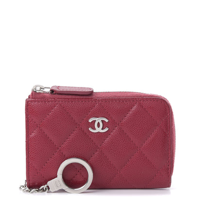 Chanel Caviar Quilted Key Holder Case Red 1 of 7