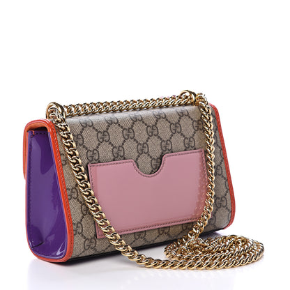 Gucci GG Supreme Monogram Patent Small Padlock Shoulder Bag Multicolor 2 of 15