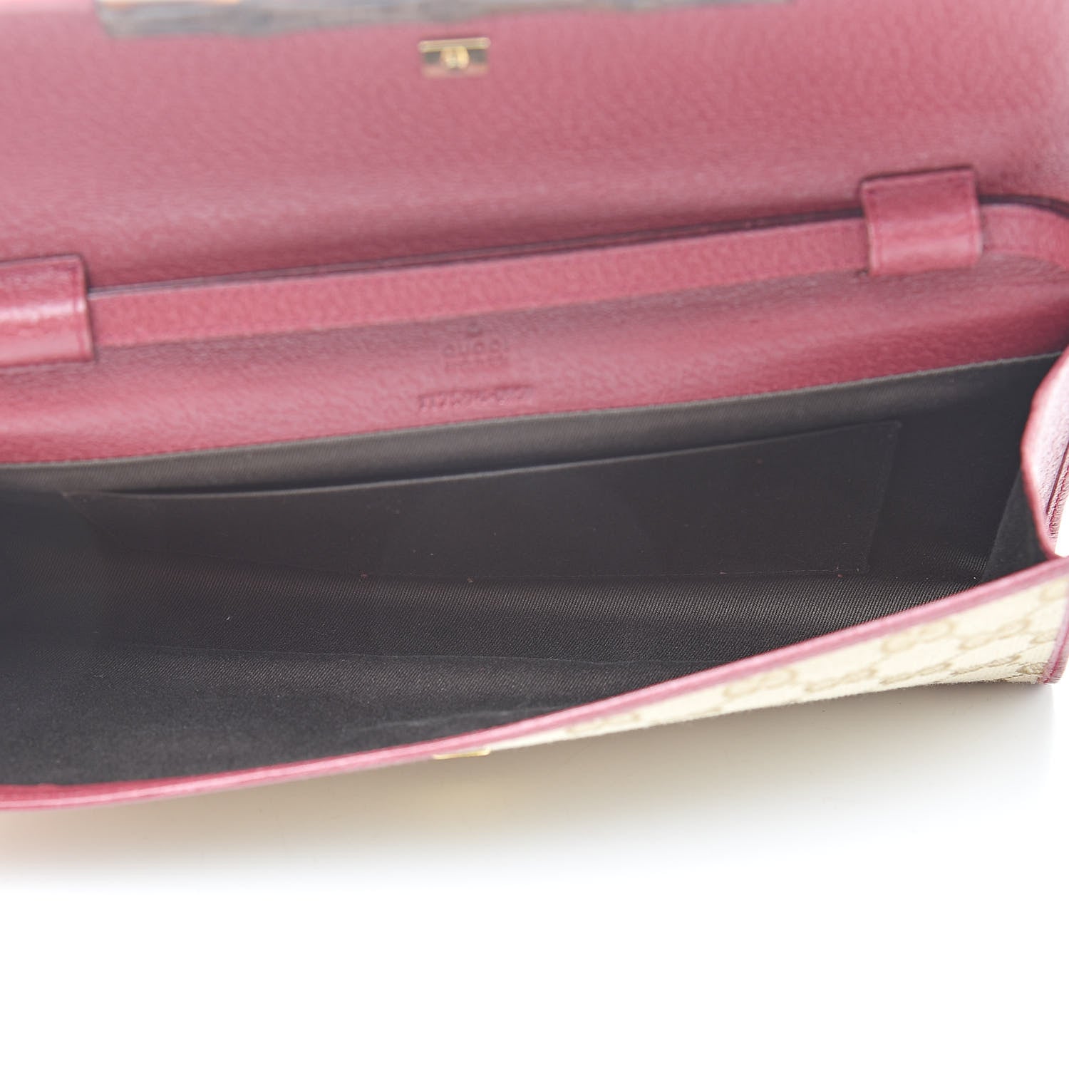 Gucci Monogram Bamboo Bar Clutch Red 5 of 10