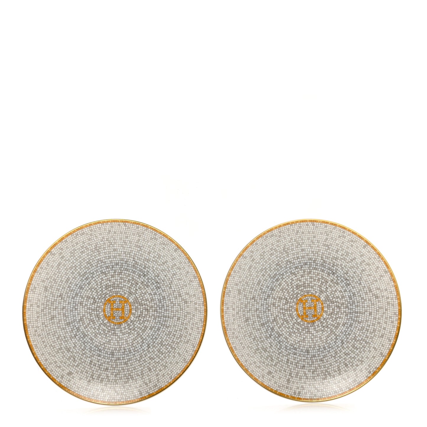Porcelain Mosaique Au 24 Bread And Butter Plate Set of 2 Gold