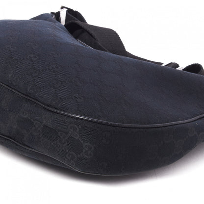 Gucci Monogram Medium Half Moon Hobo Black 4 of 9