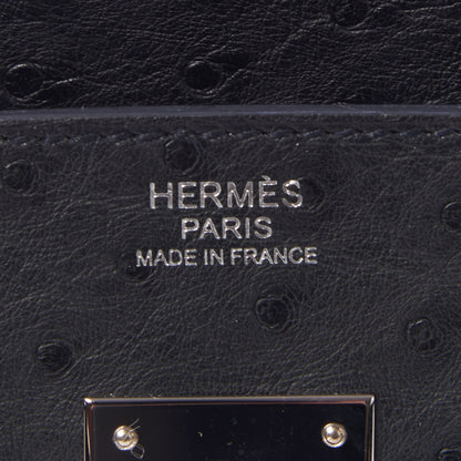 Hermes Ostrich Birkin 30 Black 25 of 33