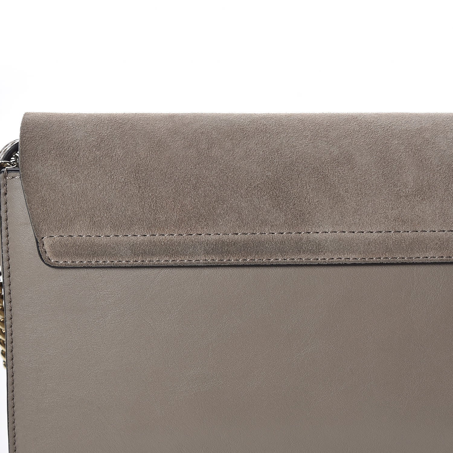 Chloe Suede Calfskin Small Faye Shoulder Bag Motty Grey 14 of 17