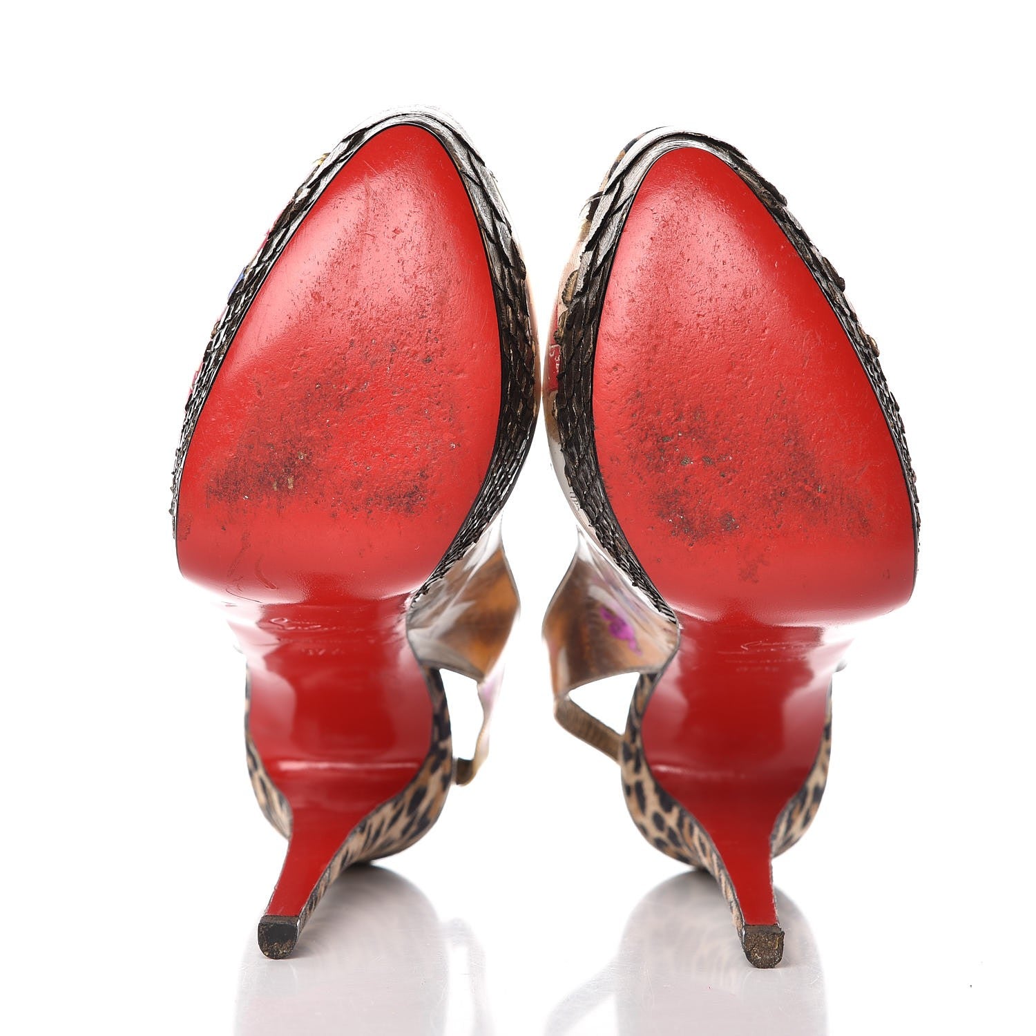 Christian Louboutin PVC Suede Winter Trash 150 Pumps 37.5 Leopard 7 of 14