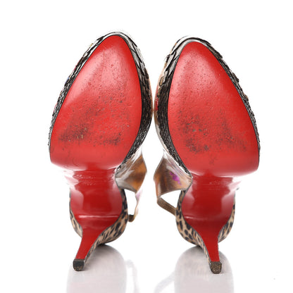Christian Louboutin PVC Suede Winter Trash 150 Pumps 37.5 Leopard 7 of 14