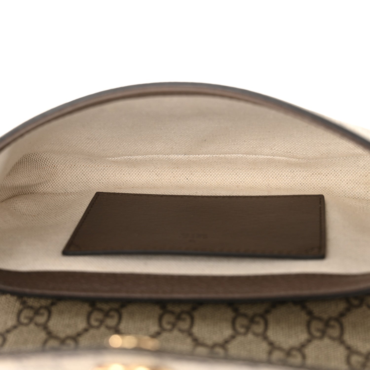 Gucci GG Supreme Monogram Textured Dollar Calfskin Web Mini Ophidia Envelope Shoulder Bag Beige Ebony 5 of 12
