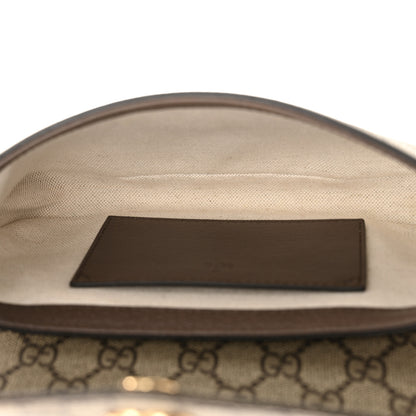 Gucci GG Supreme Monogram Textured Dollar Calfskin Web Mini Ophidia Envelope Shoulder Bag Beige Ebony 5 of 12