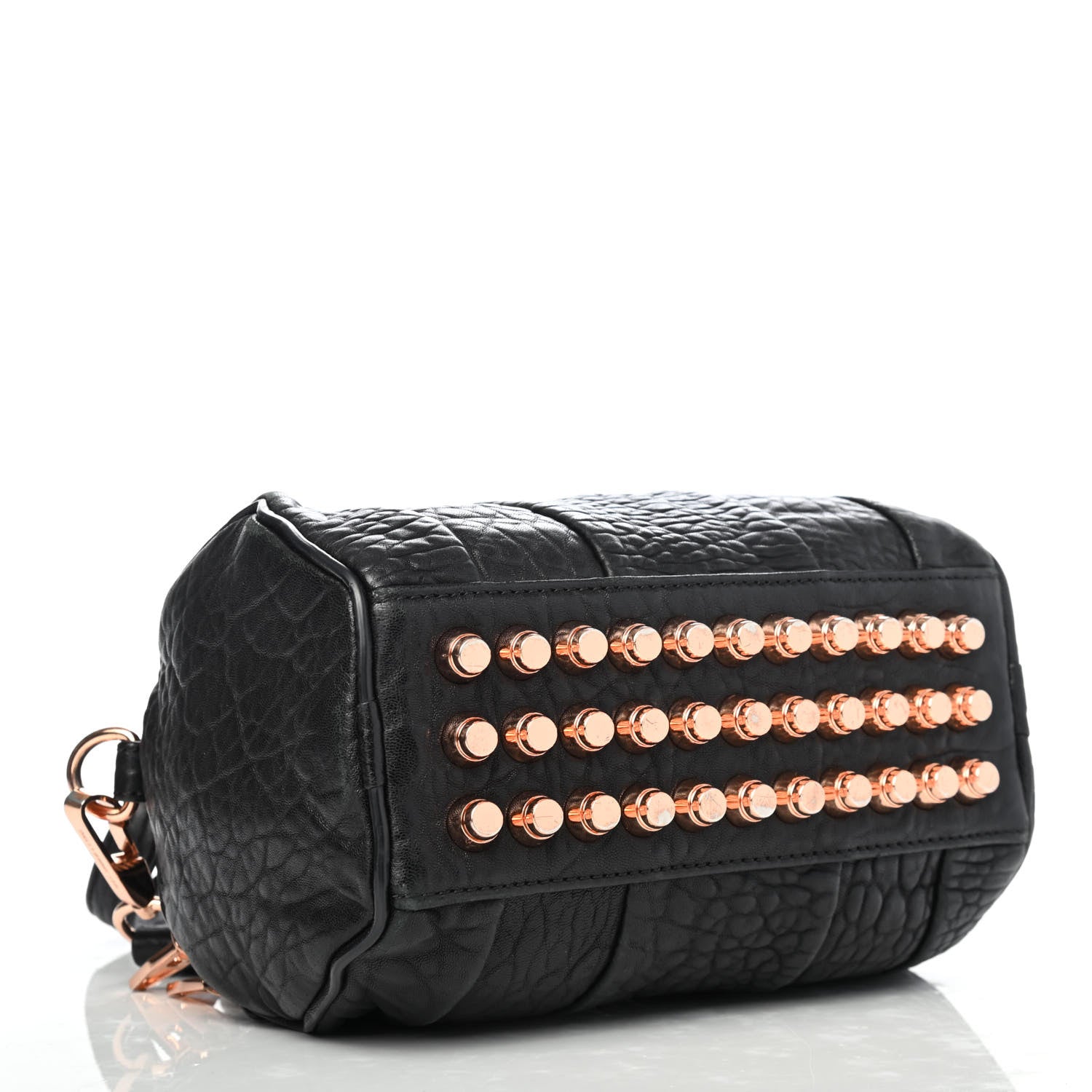 Alexander Wang Pebbled Lambskin Mini Rockie Black Rose Gold Hardware 3 of 4