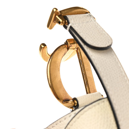 Christian Dior Grained Calfskin Saddle Bag White 13 of 21