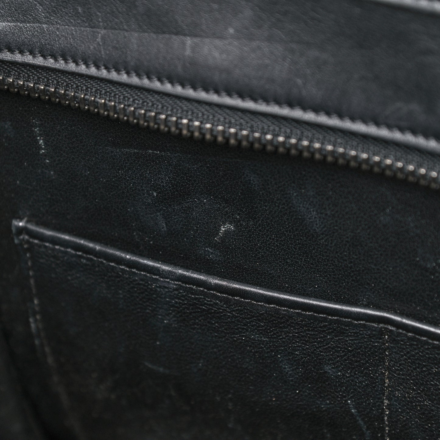 Baby Grained Calfskin Nubuck Tri-Color Micro Luggage Iceberg