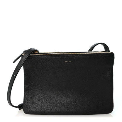 Celine Goatskin Small Trio Crossbody Bag Black 1 of 13
