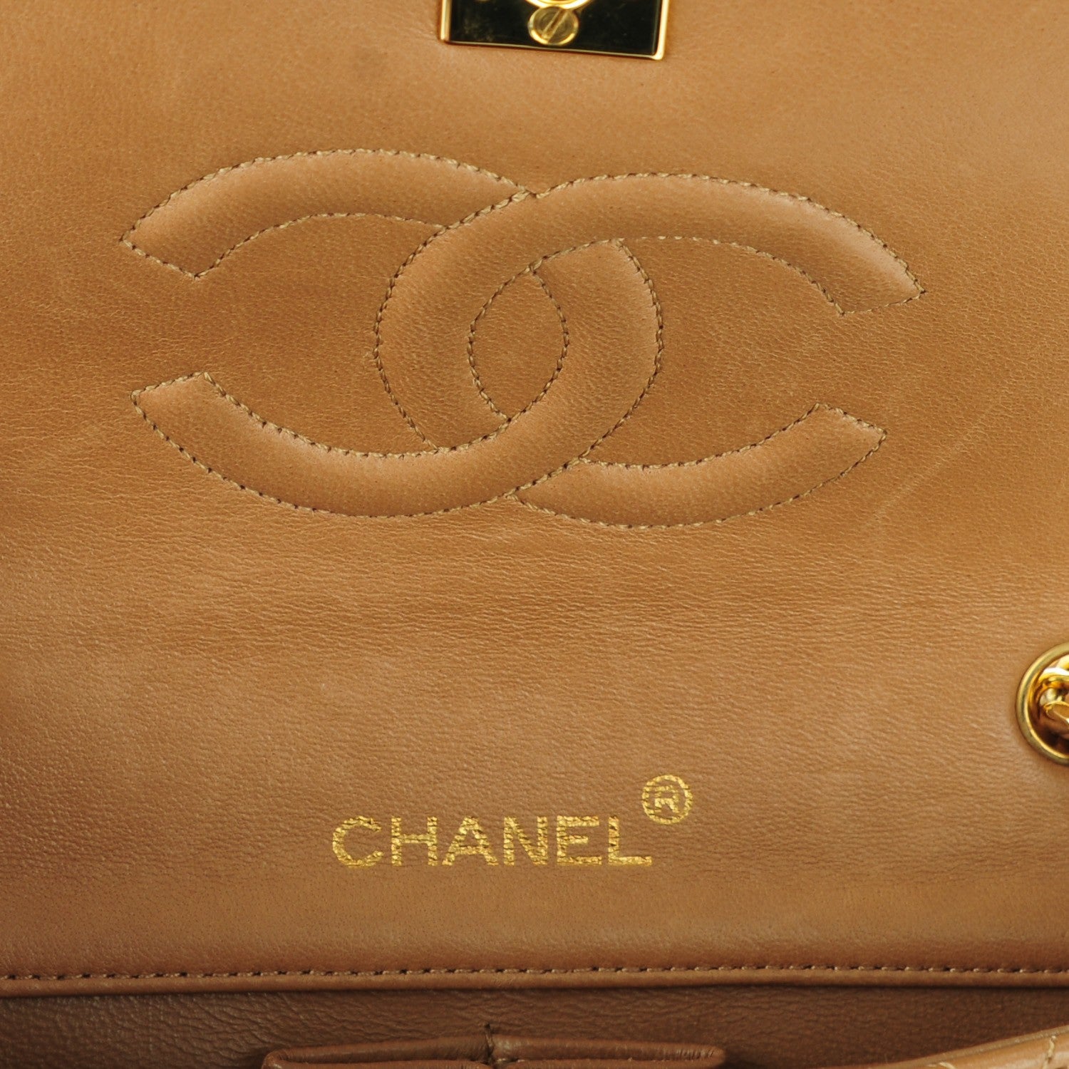 Chanel Lambskin Quilted Mini Flap Beige 7 of 9