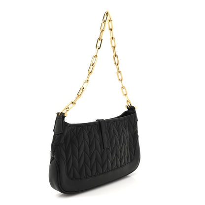 Gucci Quilted Calfskin Jackie O Chain Hobo Black 3 of 14