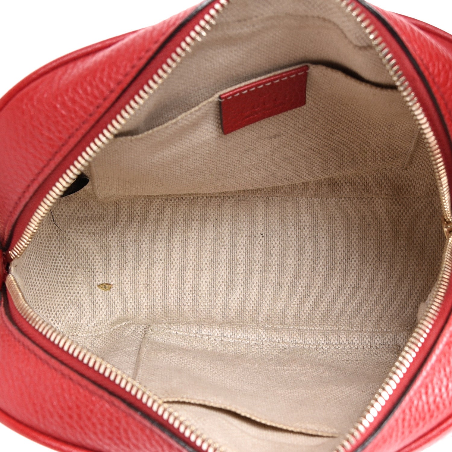 Gucci Pebbled Calfskin Small Soho Disco Bag Tabasco Red 4 of 15