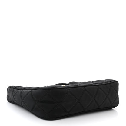 Prada Tessuto Nylon Stitched Shoulder Bag Black 3 of 11