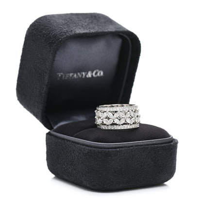 Tiffany Platinum Diamond Victoria Band Ring 50 5.25 5 of 5