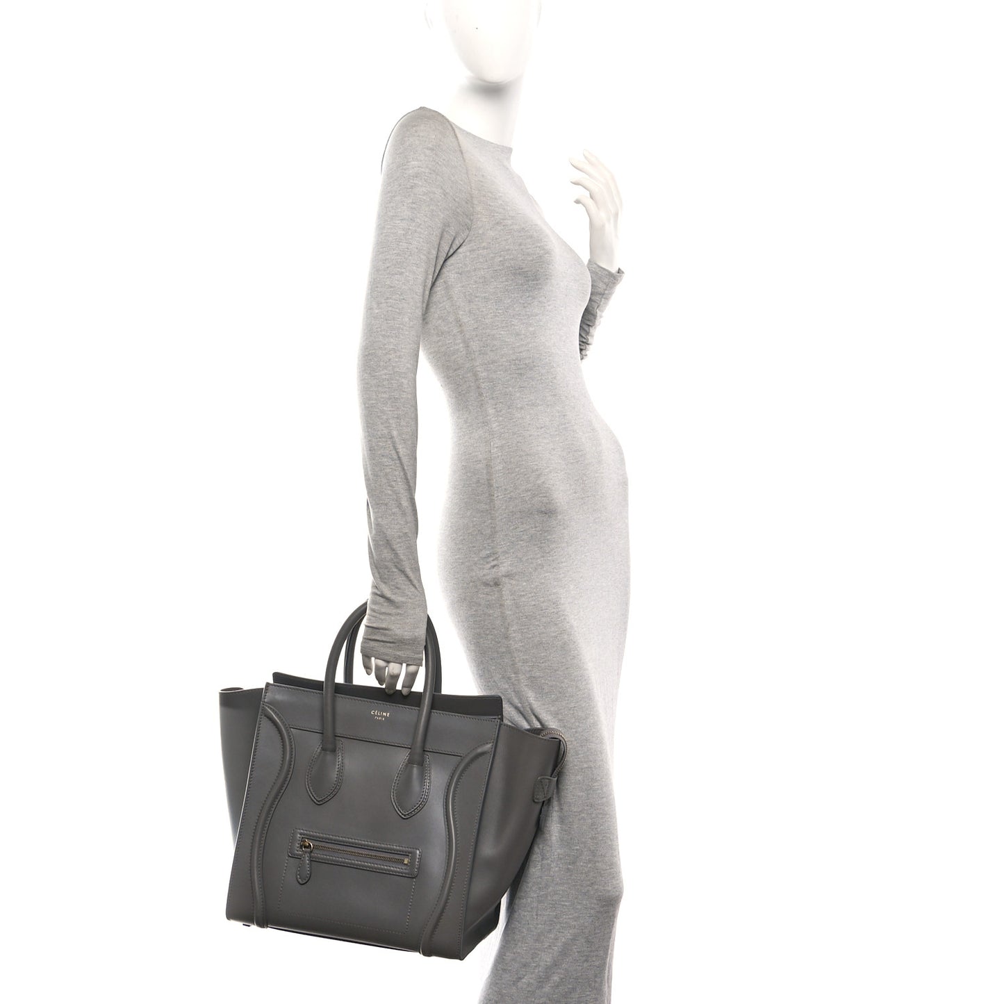 Smooth Calfskin Mini Luggage Grey