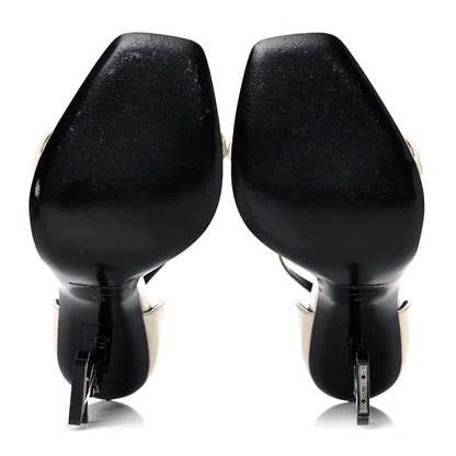 Saint Laurent Patent Calfskin 110 Opyum Sandals 40 Neutro 5 of 12